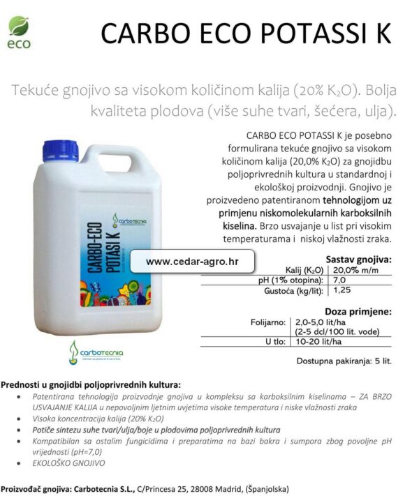CARBO ECO POTASSI K, 1 L