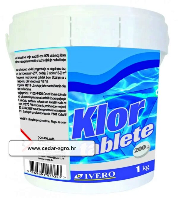 TABLETE Klor 200 g, 1 kg