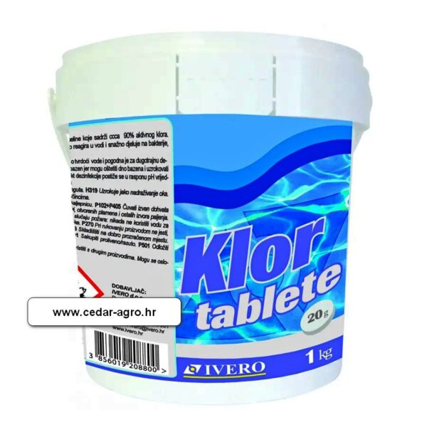 TABLETE Klor 20 g, 1 kg