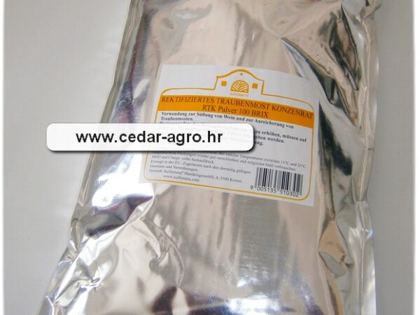  RTK (5 kg), Pročišćeni koncentrat grožđanog soka u prahu, 100 B